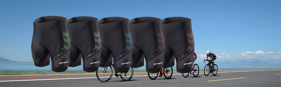 Multi Color Men's Padded Cycling Shorts