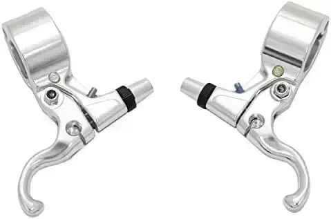 DIA-COMPE TECH99DS “Gold Finger” Brake Lever Established for Fixie & BMX , Silver , DP2524