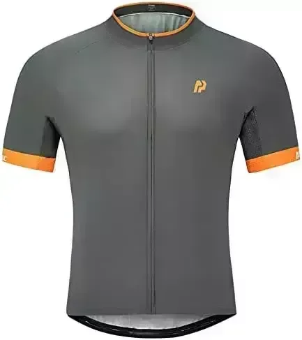 PTSOC Men’s Biking Jersey Standard Bicycle Short Sleeve Shirt Bicycle Outfits Top Whole Zipper with Pocket Speedy Dry Biking Shirts