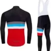 Coconut Ropamo Men’s Cycling Clothing Sets Long Sleeve Biking Jersey Sets Road Bicycle Clothes 4D Padded Cycling Bib Trousers