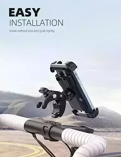 Lamicall Motorbike Phone Mount, Bicycle Cellular phone Holder – Improve Rapid Install Handlebar Clip for Bicycle Scooter, Mobile Cellphone Clamp for Iphone 13/ 12/ 11 Professional Max, Galaxy S10/ S9 and Far more 4.7 – 6.8″ Cellular phone