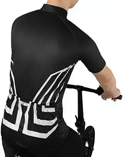 Tiekoun Men’s Cycling Jerseys Tops Biking Shirts Limited Sleeve Bicycle Clothes Entire Zipper Bicycle Jacket