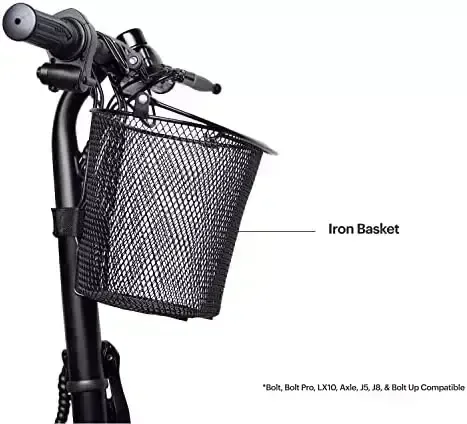 Jetson Front Bicycle Basket| Iron Basket| Jetson Bolt Compatible | Jetson Bolt Professional Compatible | Jetson LX10 Suitable | Jetson AxleCompatible | Jetson J5 Compatible | Jetson J8 Appropriate