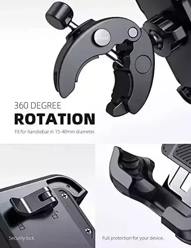 Lamicall Motorbike Phone Mount, Bicycle Cellular phone Holder – Improve Rapid Install Handlebar Clip for Bicycle Scooter, Mobile Cellphone Clamp for Iphone 13/ 12/ 11 Professional Max, Galaxy S10/ S9 and Far more 4.7 – 6.8″ Cellular phone