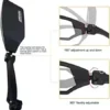 Arkham Handlebar Bike Mirror, 360°HD Large Angle Blast-Resistant, Adjustable .83-1.02 inch Bicycle Handlebar Mirror, For Bicycles, Bikes, Mountain Bikes, Electric Bicycles ( Still left, Shorter Manage )