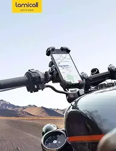 Lamicall Motorbike Phone Mount, Bicycle Cellular phone Holder – Improve Rapid Install Handlebar Clip for Bicycle Scooter, Mobile Cellphone Clamp for Iphone 13/ 12/ 11 Professional Max, Galaxy S10/ S9 and Far more 4.7 – 6.8″ Cellular phone