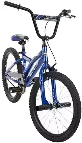 Huffy Shockwave 20″ Boy’s BMX Bicycle – Blue – With BMX Pegs & Kickstand