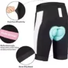 41hX2wg0ukL._AC_.jpg qualidyne Womens Bicycle Cycling Shorts with 4D Gel Padded, Fast-Dry Bicycle Biking Driving Trousers