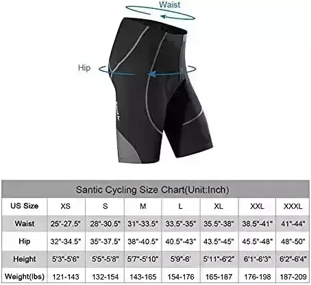 Santic Cycling Shorts Padded for Mens Bicycle Using Trousers Bicycle Biking Outfits Cycle Don Tights