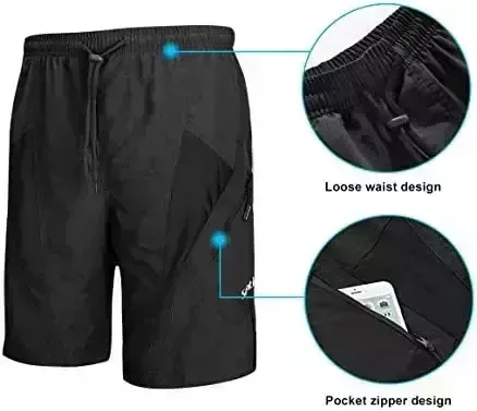 Santic Men’s Mountain Bicycle Shorts Bicycle Biking MTB Shorts Free-In shape Padded