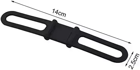 Alomejor 5pcs Bicycle Silicone Strap Common Bicycle Silicone Holding Strap for Bike Light Flashlight Cellphone and A lot more