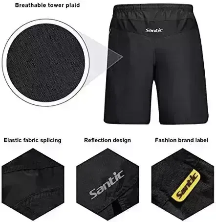Santic Men’s Mountain Bicycle Shorts Bicycle Biking MTB Shorts Free-In shape Padded