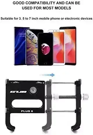 GUB Bicycle & Motorcycle Phone Mount, Aluminum Bike Cellphone Holder Mount with 360° Rotation for Iphone 11 12 13 Professional Max Mini X XR Xs Plus, Samsung S21 S20 S10 Notice20/10 4-7 Inch – Upgraded
