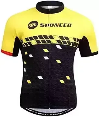 sponeed Men’s Bicycling Jersey Bicycle Fabric Cycling Shirts Tops Breathable Jacket