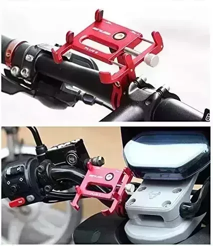 GUB Bicycle & Motorcycle Phone Mount, Aluminum Bike Cellphone Holder Mount with 360° Rotation for Iphone 11 12 13 Professional Max Mini X XR Xs Plus, Samsung S21 S20 S10 Notice20/10 4-7 Inch – Upgraded