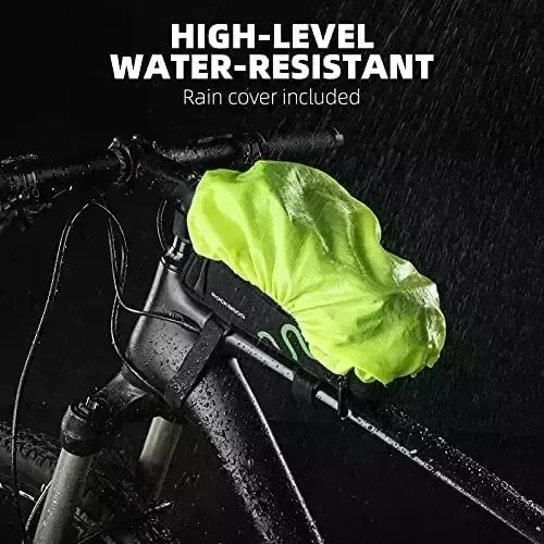 ROCKBROS Bike Frame Bag Bicycle Phone Mount Bag Bicycle Phone Holder with Aspect Baggage Bike Top Tube Bag for Biking Mountain Highway Bicycle Pouch Equipment Storage Bag