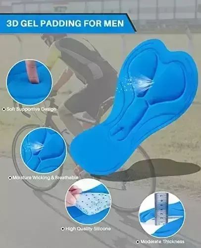 Men’s Biking Shorts Padded Biking Cycle Outfits Bike Using Trousers Bicycle Mountain Bike Don UPF 50+