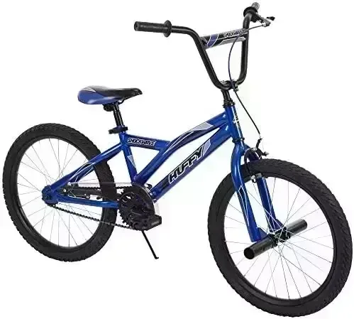 Huffy Shockwave 20″ Boy’s BMX Bicycle – Blue – With BMX Pegs & Kickstand