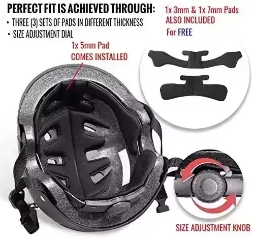 SPIX Skateboard Helmet, Multi-Activity Biking Skate BMX Bicycle Helmet for Young children Youth and Grownups