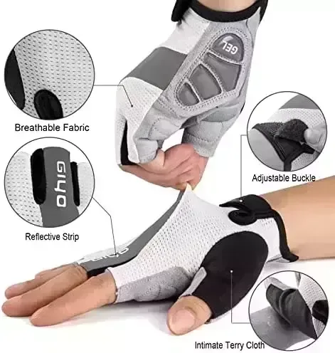 Cycling Gloves for Adult men Women – Street/Mountain Bike Gloves Anti Slip Shock Absorbing Padded -Bicycle Biking Gloves for Health and fitness Biking Teaching Outside Athletics