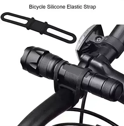 Alomejor 5pcs Bicycle Silicone Strap Common Bicycle Silicone Holding Strap for Bike Light Flashlight Cellphone and A lot more