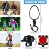 5 Pcs Bicycle Mirror 360 Diploma Rotatable Handlebar Mirror Wide Angle Bicycle Mirror Rear See Mirror Convex Mirror, USB Rechargeable Bicycle Mild Front Headlight and Rear LED Bicycle Mild Bike Bell