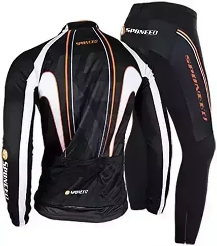 sponeed Men’s Bicycle Jersey Comprehensive Sleeve Padded Bicycle Trousers Compression Cycle Apparel