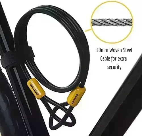 SIGTUNA Bike Locks – 16mm Heavy Duty U Lock with U-Lock Shackle and Bicycle Lock Mount Holder + 1200mm Steel Chain Cable Bike Lock