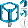 MTB Bicycle Pedals BMX Mountain Bike Metal Pedals Foot System Biking Non-Slip 9/16″ Sealed Bearing Lightweight Ultralight Aluminum Alloy Electroplating Bicycle Add-ons