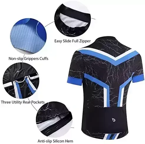 BALEAF Men’s Cycling Jersey Set Bicycle Limited Sleeve Mountain Bike Shirts Clothing Outfit MTB Summer season UPF50+