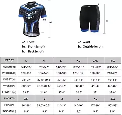 BALEAF Men’s Cycling Jersey Set Bicycle Limited Sleeve Mountain Bike Shirts Clothing Outfit MTB Summer season UPF50+