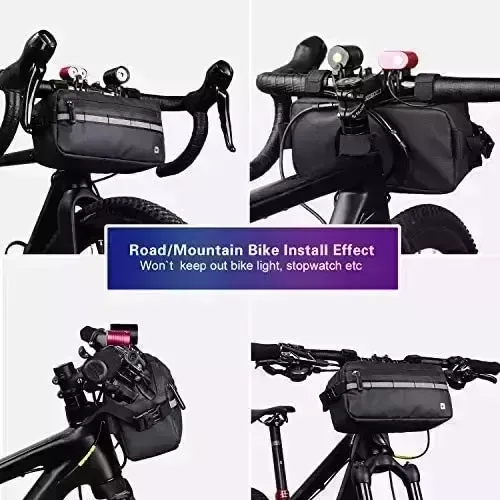 Rhinowalk Bike Bag Water resistant Bicycle Handlebar Bag,Bike Basket Bicycle Front Bag Shoulder Bag Waist Bag for Activity Bicycle Skilled Cycling Extras