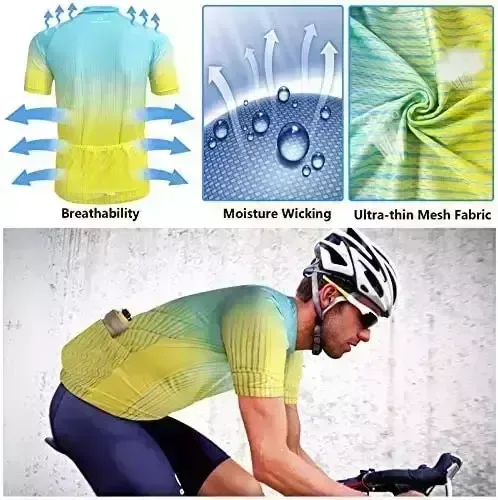 Chief Biking Men’s Biking Jerseys Brief Dry Biking Shirt Summer Short Sleeve