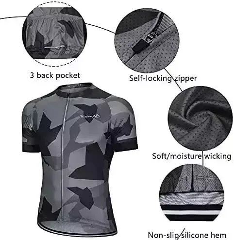 Men’s Cycling Jersey Set Limited Sleeve Road Bicycle Outfits Shirts Shorts with 3D Padded Breathable/Dampness Wicking