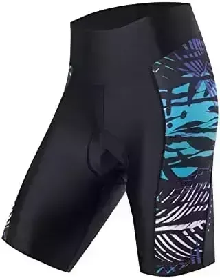 BALEAF Women's Cycling Bike Shorts 4D Padded with Pockets Bicycle Spin Road Biking Tights High Waist UPF 50+