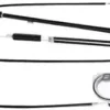 BMX Bike Gyro Brake Cables Front + Rear (Upper + Lower) Spinner Rotor Set Kit