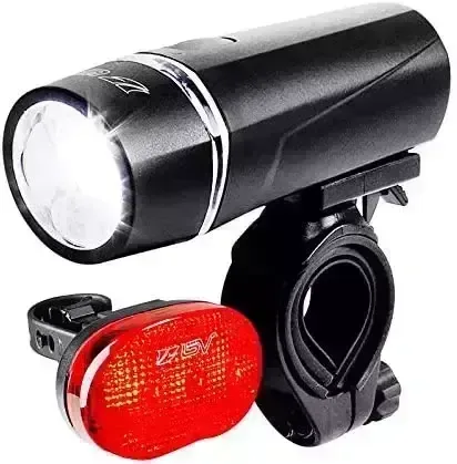 BV Bicycle Light Set Super Bright 5 LED Headlight, 3 LED Taillight, Quick-Release…