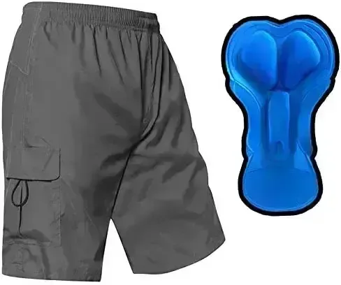 EZRUN Men's 3D Padded Mountain Bike Shorts Lightweight MTB Cycling Shorts