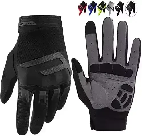 FIORETTO Mountain Bike Gloves for Men Women Motorcycle Cycling Gloves with 5MM SBR Pad Touch Screen Knuckle Protection Motocross Gloves for BMX ATV MTB Racing