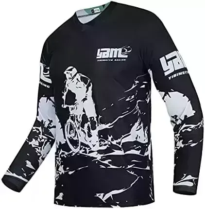 Men's Mountain Bike Jersey Long Sleeve Cycling Shirt Downhill Racing Jersey Off Road Clothing