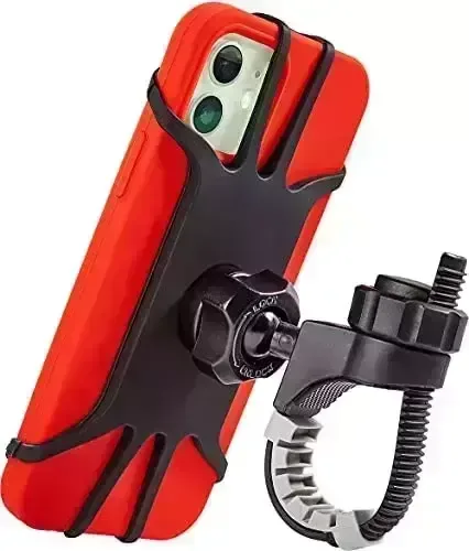 New 2022 Motorcycle & Bicycle Phone Mount - The Most Secure & Reliable Bike Phone Holder for iPhone, Samsung or Any Smartphone. Stress-Resistant and Highly Adjustable. +100 to Safeness & Comfort