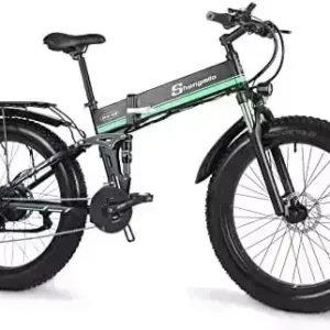 Shengmilo MX01 1000w Electric Bike for Adults 7-Speed Fat Tire Folding E Bike with Removable Lithium Battery(26'')