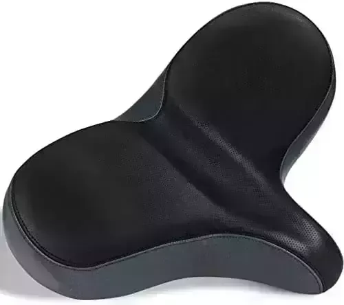X WING Adult Wide Bike Saddle Replacement Seat with Foam Padded Comfort Cushion for Women and Men on City, Electric, Stationary, Exercise Bicycles & Beach Cruisers
