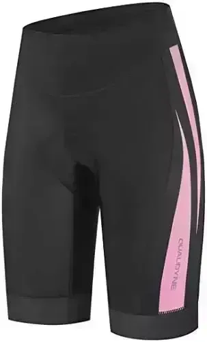 qualidyne Womens Bike Cycling Shorts with 4D Gel Padded, Quick-Dry Bicycle Biking Riding Pants