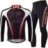 sponeed Men's Bicycle Jersey Comprehensive Sleeve Padded Bicycle Trousers Compression sponeed Men's Bicycle Jersey Full Sleeve Padded Bike Pants Compression Cycle Clothes