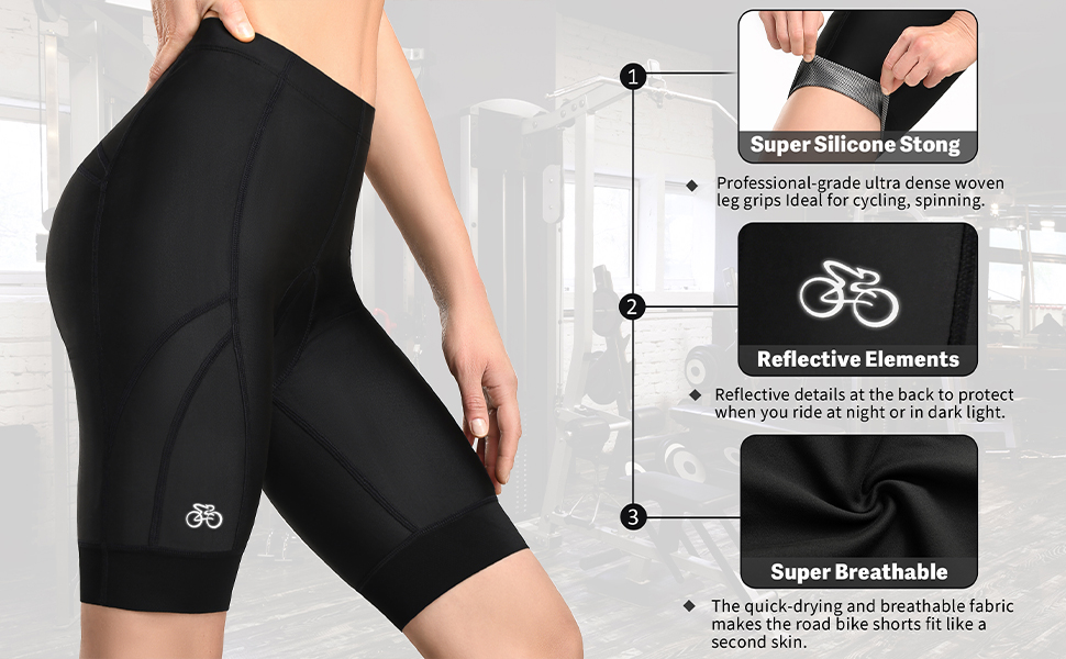 womens bike shorts with padding