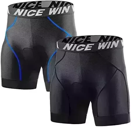 Mens 4D Padded Bike Shorts Anti-slip Leg Biking Underwear MTB Liner Extensive WaistBand Biking Bicycle Motorcycle Underpants