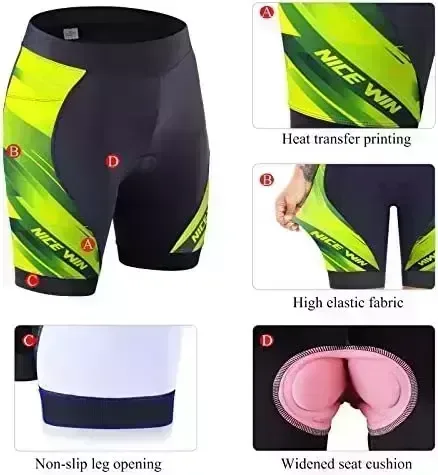 Gals Padded Bicycle Cycling Shorts with Pockets Breathable Anti-Slip Leg Biking Spin 50 percent-Pants Higher-Waist Bicycle Garments