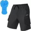 Men's 3D Padded Mountain Bike Shorts - Cycling Shorts Lightweight Loose-fit Bicycle MTB Shorts with Pockets