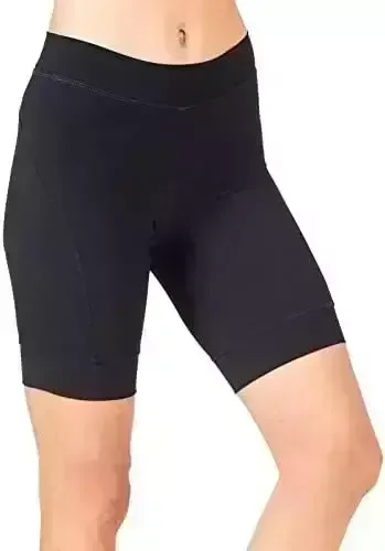 Terry Breakaway Bike Short, Women's 8.5 Inch Inseam Minimal Compression Performance Padded Cycling Bottom